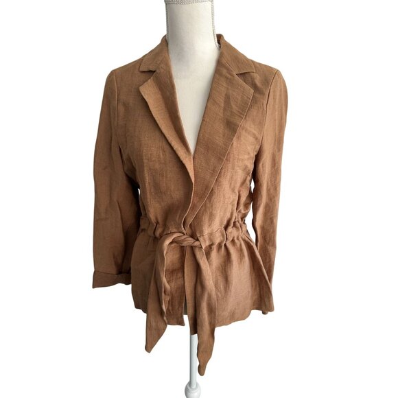 SCOTCH & SODA Raffia Town Paradise Social Belted Jacket Blazer Size Small - Picture 2 of 9